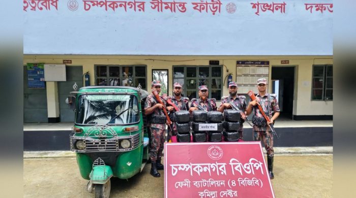 ছাগলনাইয়া সীমান্তে ৩৬ কেজি গাঁজা জব্দ