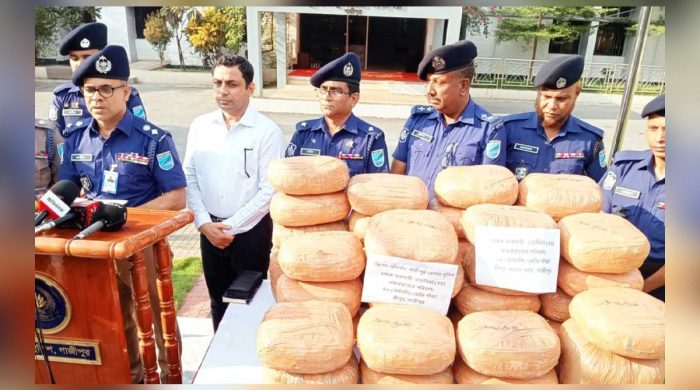 ঘরে ৮৮ কেজি গাঁজা, শ্রীপুরে মাদক কারবারির স্ত্রী গ্রেপ্তার